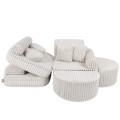 Churros Pocket Max Kids Sofa, Cotton Candy White