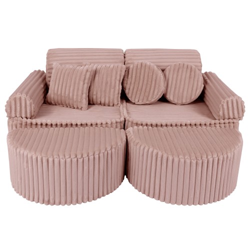 Churros Pocket Max Kids Sofa, Ruby Chocolate Pink