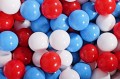 Velvet Foam Playset with Small Ball Pit with 100 Balls Light Gray: Blue/Red/White