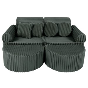Churros Pocket Max Kids Sofa, Pine Forest Green