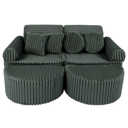 Churros Pocket Max Kids Sofa, Pine Forest Green