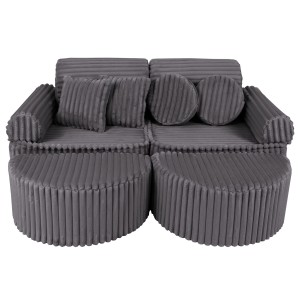 Churros Pocket Max Kids Sofa, Jurassic Grey