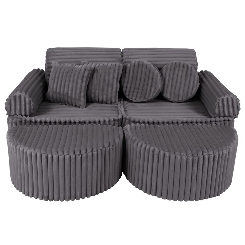 Churros Pocket Max Kids Sofa, Jurassic Grey