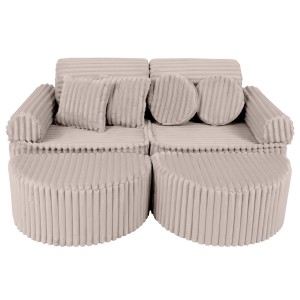 Churros Pocket Max Kids Sofa, Pebble Beige
