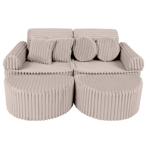 Churros Pocket Max Kids Sofa, Pebble Beige