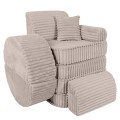 Churros Pocket Max Kids Sofa, Pebble Beige