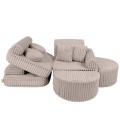 Churros Pocket Max Kids Sofa, Pebble Beige