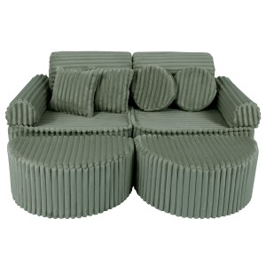 Churros Pocket Max Kids Sofa, Olive Sage Green