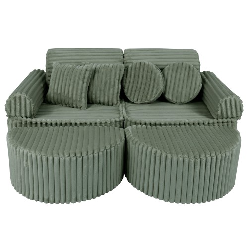 Churros Pocket Max Kids Sofa, Olive Sage Green