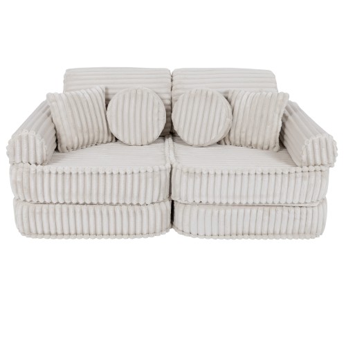 Churros Pocket Plus Kids Sofa, Cotton Candy White