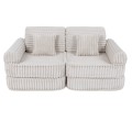 Churros Pocket Plus Kids Sofa, Cotton Candy White