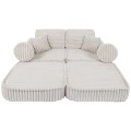 Churros Pocket Plus Kids Sofa, Cotton Candy White