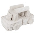 Churros Pocket Plus Kids Sofa, Cotton Candy White