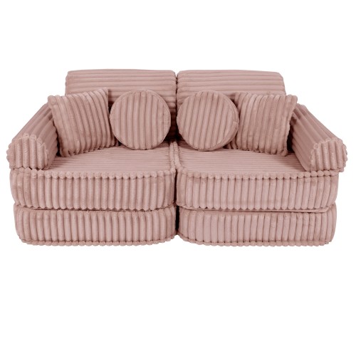 Churros Pocket Plus Kids Sofa, Ruby Chocolate Pink