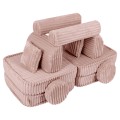 Churros Pocket Plus Kids Sofa, Ruby Chocolate Pink