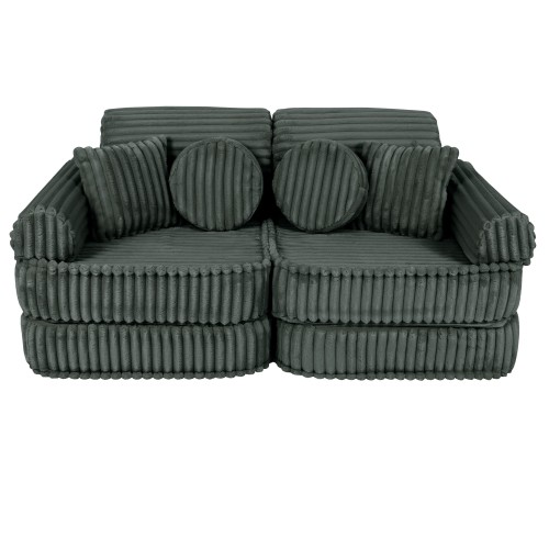 Churros Pocket Plus Kids Sofa, Pine Forest Green