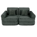 Churros Pocket Plus Kids Sofa, Pine Forest Green