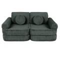 Churros Pocket Plus Kids Sofa, Pine Forest Green