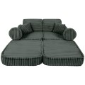 Churros Pocket Plus Kids Sofa, Pine Forest Green