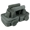 Churros Pocket Plus Kids Sofa, Pine Forest Green