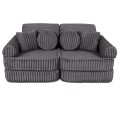 Churros Pocket Plus Kids Sofa, Jurassic Grey