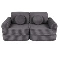 Churros Pocket Plus Kids Sofa, Jurassic Grey