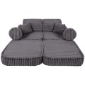Churros Pocket Plus Kids Sofa, Jurassic Grey