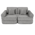 Churros Pocket Plus Kids Sofa, Moon Dust Grey