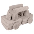 Churros Pocket Plus Kids Sofa, Pebble Beige