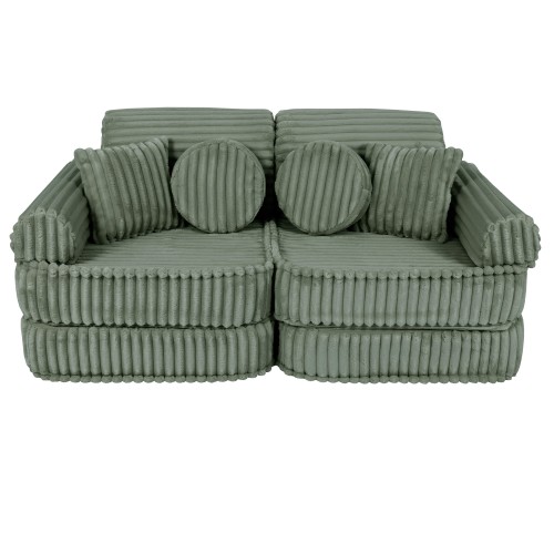 Churros Pocket Plus Kids Sofa, Olive Sage Green