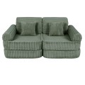 Churros Pocket Plus Kids Sofa, Olive Sage Green