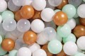 Velvet Foam Playset with Small Ball Pit with 100 Balls Light Gray: Gold/Transparent/Mint/White