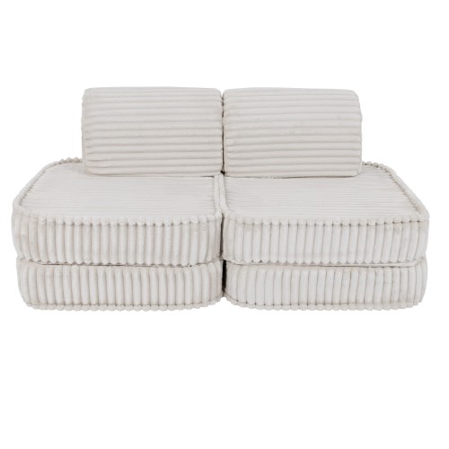 Churros Pocket Basic Kids Sofa, Cotton Candy White