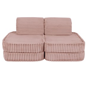 Churros Pocket Basic Kids Sofa, Ruby Chocolate Pink