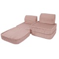 Churros Pocket Basic Kids Sofa, Ruby Chocolate Pink