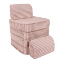 Churros Pocket Basic Kids Sofa, Ruby Chocolate Pink