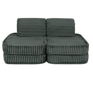 Churros Pocket Basic Kids Sofa, Pine Forest Green