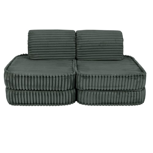 Churros Pocket Basic Kids Sofa, Pine Forest Green