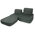 Churros Pocket Basic Kids Sofa, Pine Forest Green