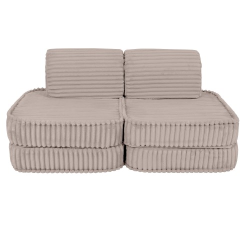 Churros Pocket Basic Kids Sofa, Pebble Beige