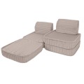 Churros Pocket Basic Kids Sofa, Pebble Beige