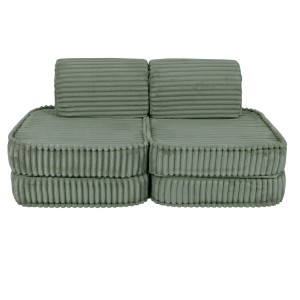 Churros Pocket Basic Kids Sofa, Olive Sage Green