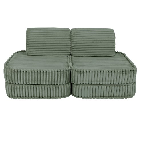 Churros Pocket Basic Kids Sofa, Olive Sage Green