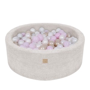Boucle Baby Ball Pit champagne-ecru 200 Balls White Pearl, Light Pink Pearl, Light Gold Pearl