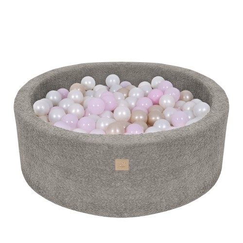 Boucle Baby Ball Pit tan-beige 200 Balls White Pearl, Light Pink Pearl, Light Gold Pearl
