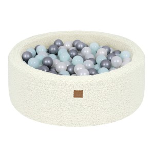 Bearly Baby Ball Pit Cream 200 Balls Mint Pearl, White Pearl, Silver