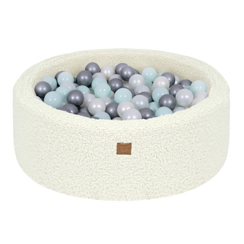 Bearly Baby Ball Pit Cream 200 Balls Mint Pearl, White Pearl, Silver