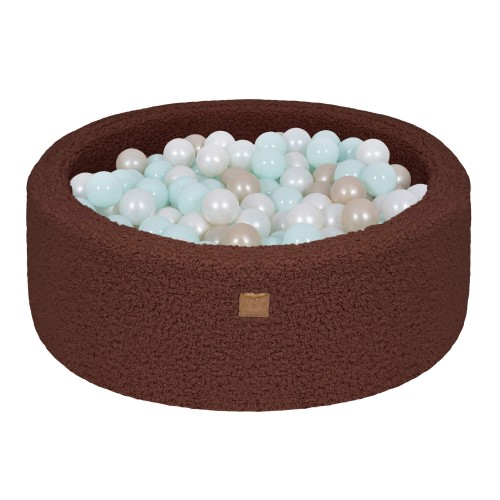 Bearly Baby Ball Pit Dark Brown 200 Balls Mint Pearl, White Pearl, Light Gold Pearl