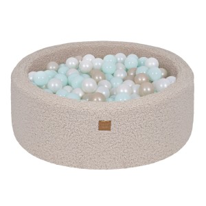 Bearly Baby Ball Pit Light Gray 200 Balls Mint Pearl, White Pearl, Light Gold Pearl