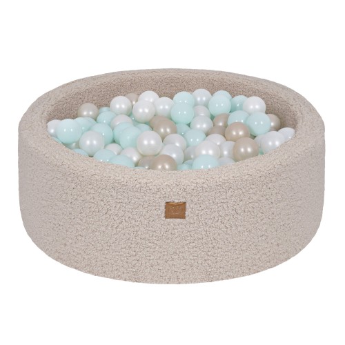 Bearly Baby Ball Pit Light Gray 200 Balls Mint Pearl, White Pearl, Light Gold Pearl